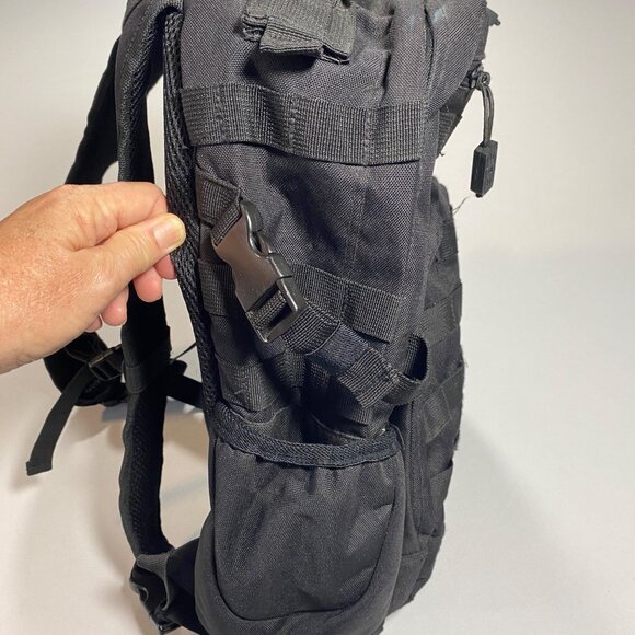 SOG 40L Tactical Backpack Black Durable Nylon Water-Resistant Multiple Compartme - Picture 9 of 10